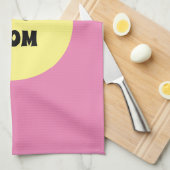 黄色のビッグドット キッチンタオル (四つ折り)