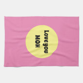 黄色のビッグドット キッチンタオル (横)