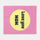 黄色のビッグドット フリースブランケット (正面(横))