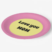 黄色のビッグドット ペーパープレート (アングル)