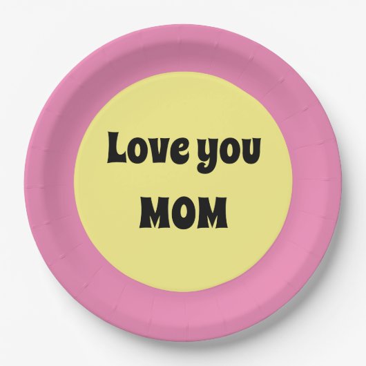 黄色のビッグドット ペーパープレート (正面)