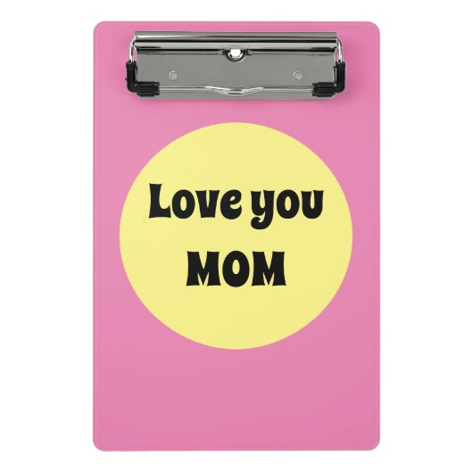 黄色のビッグドット ミニクリップボード (正面)