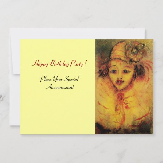 黄色のピエロ 招待状 (正面)