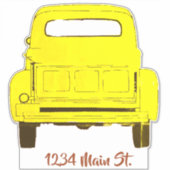 黄色のピックアップメールボックスのシール シール (正面)