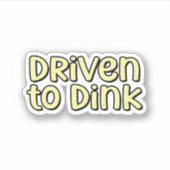 黄色のピックボールをディンクに駆動 シール (正面)