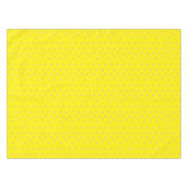 黄色のピンクの水玉模様 テーブルクロス (正面(横))