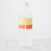 黄色のピンクの水玉模様 ペットボトルラベル (裏面)