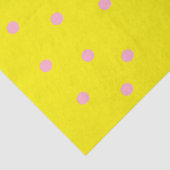 黄色のピンクの水玉模様 薄葉紙 (詳細)