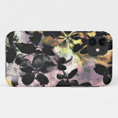 黄色のピンクの花のパターンフローラデジタルアート Case-Mate iPhoneケース (裏面(横))