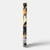 黄色のピンクの花のパターンフローラデジタルアート Case-Mate iPhoneケース (裏面 / 右)