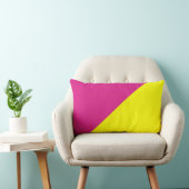 黄色のピンク無地の色の背景 ランバークッション (椅子)