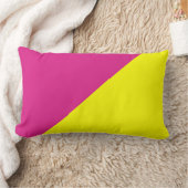 黄色のピンク無地の色の背景 ランバークッション (ブランケット)