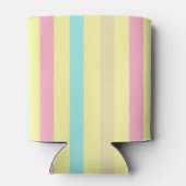 黄色のピンク、ブルーストライプ、ブラウン 缶クーラー (裏面)