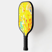 黄色のフィンガーペイント ピックルボールラケット (左)