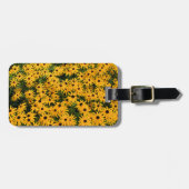 黄色のフィールドのデイジー荷物タグ ラゲッジタグ (正面横)