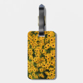 黄色のフィールドのデイジー荷物タグ ラゲッジタグ (裏面縦)