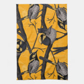 黄色のフェアリーのレンチ キッチンタオル (縦)