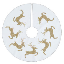 黄色のフェイクグリッターテクスチャジャンピング鹿のシェイプ