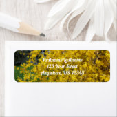 黄色のフォルシンシア花オルトン効果アドレス ラベル (インサイチュ)