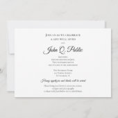 黄色のフォルシンシア花生葬式パーティー 招待状 (裏面)