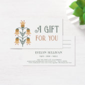 黄色のフォークアート花ギフトカード (デスク)