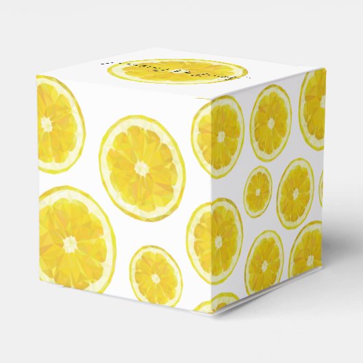黄色のフレッシュレモンスライスギフトボックス フェイバーボックス (裏面サイド)