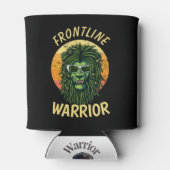 黄色のフロントラインの戦士 缶クーラー (裏面)