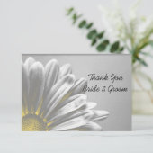 黄色のフローラのハイライト結婚の感謝状 招待状 (スタンド正面)