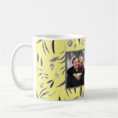 黄色のフローラカスタムママ写真 コーヒーマグカップ (左)