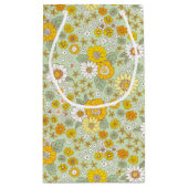 黄色のフローラガーデンパターン スモールペーパーバッグ (裏面)