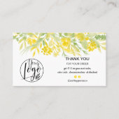 黄色のフローラクールの色のロ感謝していゴの順序 名刺 (正面)