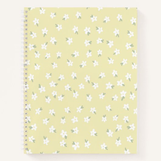 黄色のフローラノートブック ノートブック (正面)