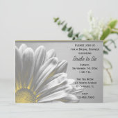 黄色のフローラハイライトブライダルシャワー 招待状 (スタンド正面)