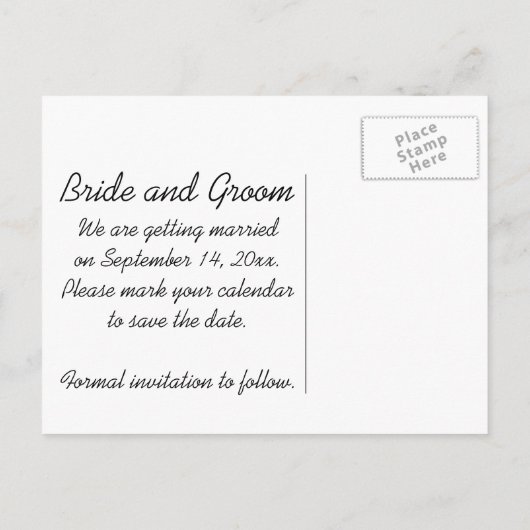 黄色のフローラハイライト結婚式の日付を保存 案内ポストカード (裏面)