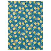 黄色のフローラバラオン青 クリップボード (裏面)