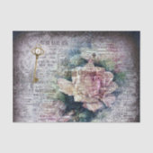 黄色のフローラバラビクトリアン一時の分離 薄葉紙 (正面)