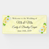 黄色のフローラバ結婚ナーへようこそ 横断幕 (横)
