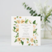 黄色のフローラフレームエメラルドリハーサルディナインブ 招待状 (スタンド正面)