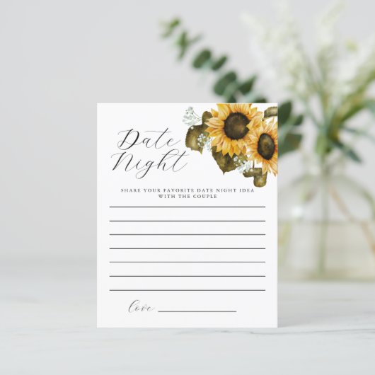 黄色のフローラブライダルシャワー日付の夜アイディア (スタンド正面)