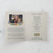 黄色のフローラ写真コラージュ葬儀 プログラム (内部)