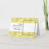 黄色のフローラ写真ハッピーマザーズのデイカード カード (正面)