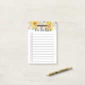 黄色のフローラ名チェックボ空白のックスで一覧を表示 ポストイット (デスク上)