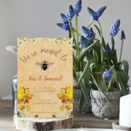 黄色のフローラ春ヴィンテージ ポストカード