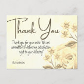 黄色のフローラ水の色を購入ありがとう ポストカード (正面)