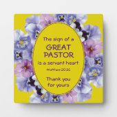 黄色のフローラ牧師の評価 フォトプラーク (正面)