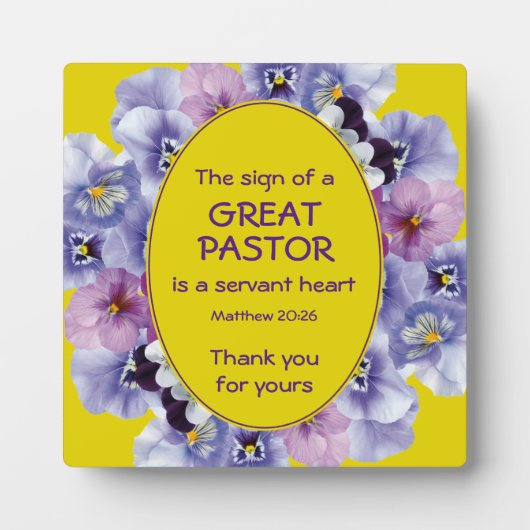 黄色のフローラ牧師の評価 フォトプラーク (正面)