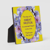 黄色のフローラ牧師の評価 フォトプラーク (正面)