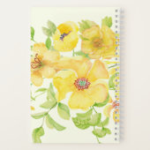 黄色のフローラ称賛と祈りの言葉ジャーナル ノートブック (裏面)