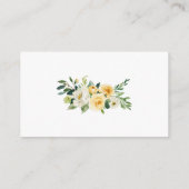 黄色のフローラ結婚のレジストリ挿入カード エンクロージャーカード (裏面)