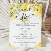 黄色のフローラ蜂蜜の蜂の巣を意図したシック結婚 招待状